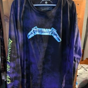 Metallica Tie Dye Graphic Long Sleeve T-Shirt
